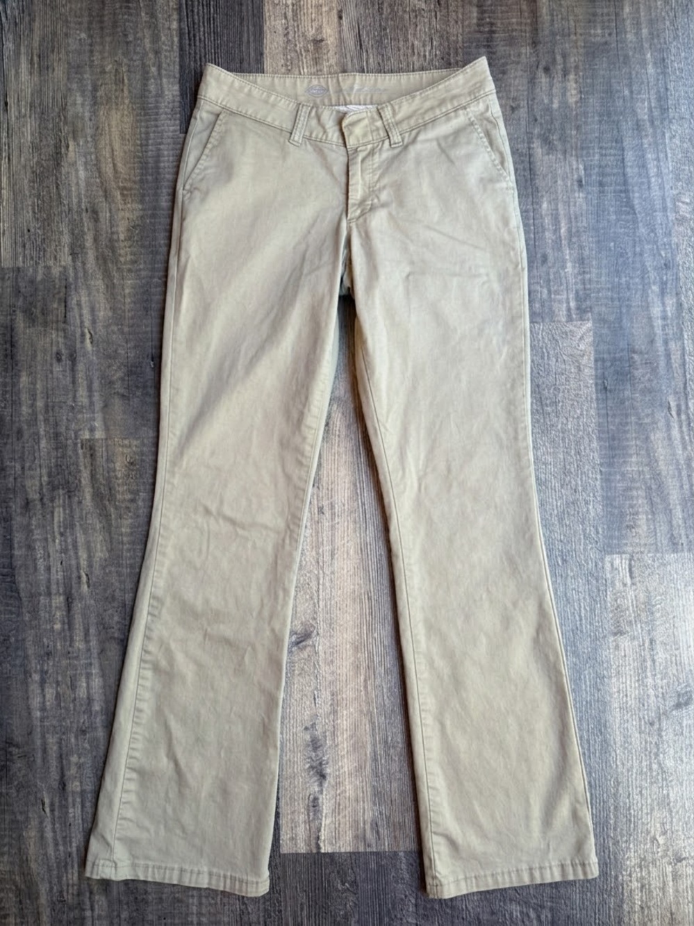 Dickies Women's Tan Flared Chinos